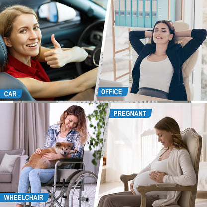 Lofty Aim Lumbar Support Pillow for Car, Car Seat Back Support for Driving | Memory Foam Car Lumbar Support for Driving Seat, Car Back Cushion, Adjustable Straps, Lower Back Pillow, Office Chairs, Black