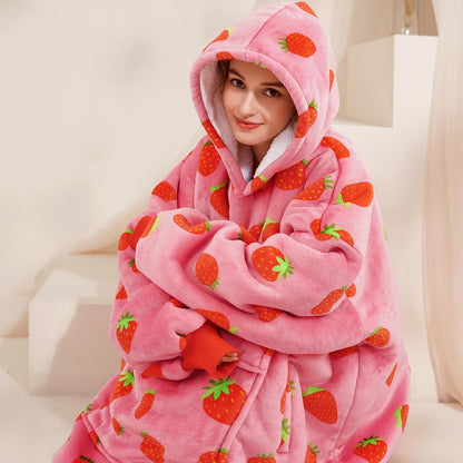 Narecte Cozy Oversized Blanket Hoodie Wearable Blanket Adults Soft Hooded Blanket Hoodie Birthday Gifts for Women Christmas - Colors A