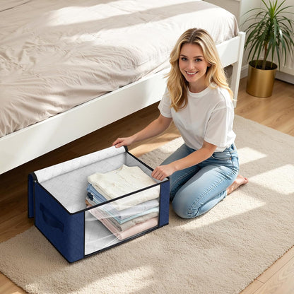 Fab totes Storage Bags for Clothes Blanket Storage Bins with Lids