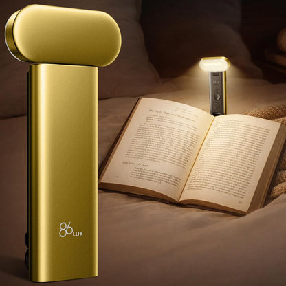 86lux Book Light, Rechargeable Reading Light for Book in Bed