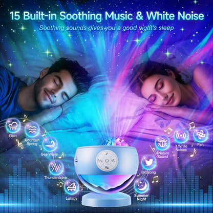 Staryou Birthday Gifts Galaxy Projector for Teen Girls & Boys, 375 Lights Aurora Light Projector with 15 White Noise, Bluetooth Speaker, Trendy Stuff Night Light Bedroom Decor, Led Lights for Bedroom