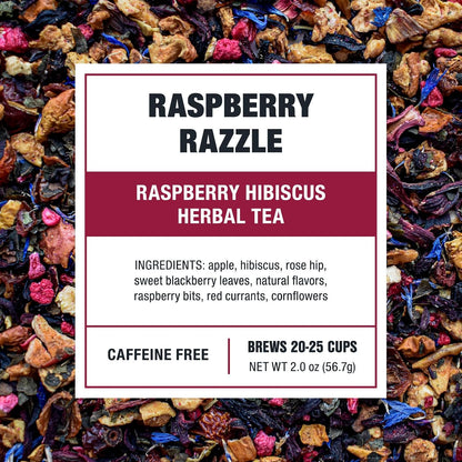 Tiesta Tea Raspberry Razzle Tea, Raspberry Hibiscus Herbal Tea, 2oz