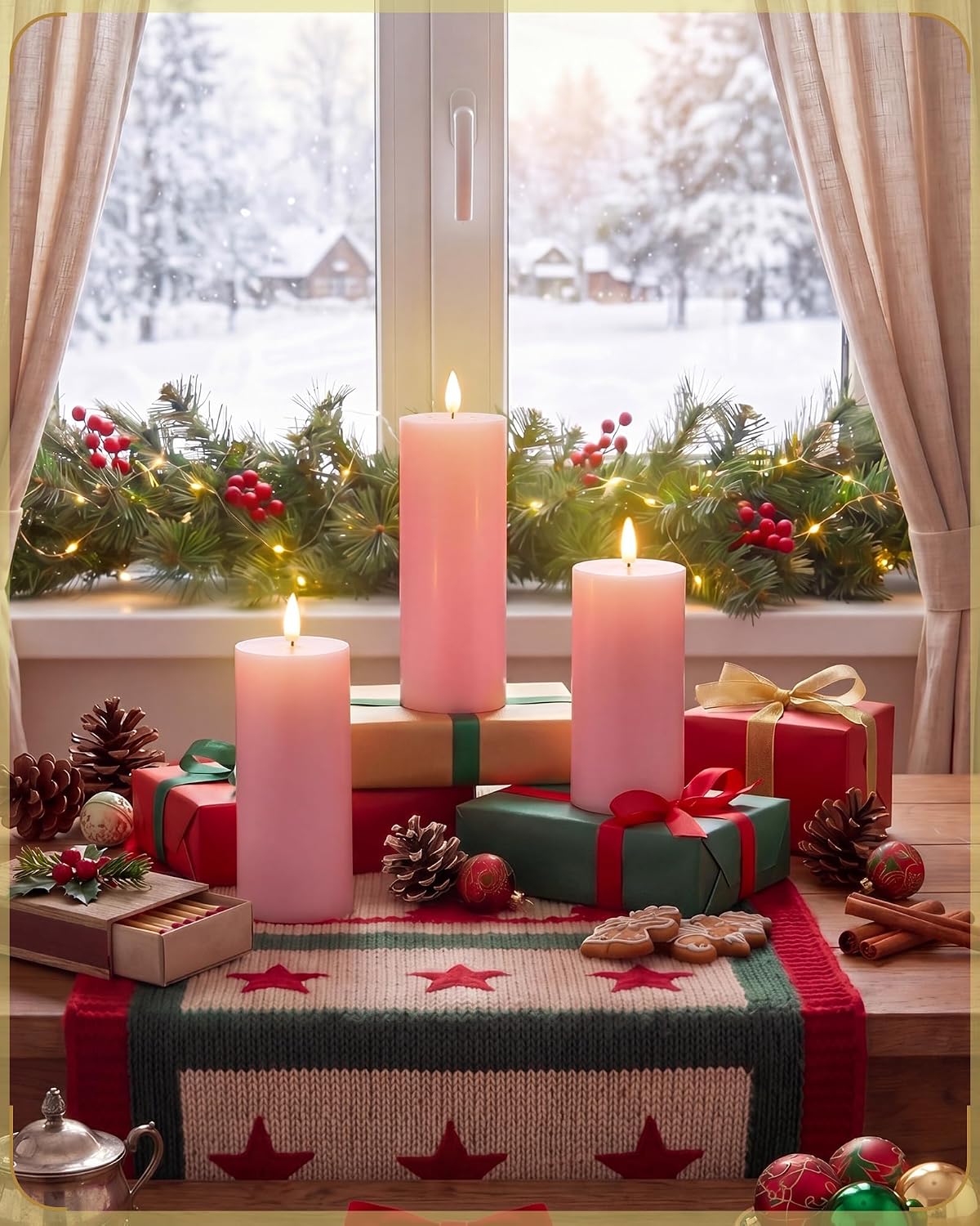 VIHOSE 12 Pack White Flameless Candles Set with Remote and Timer Flickering Flameless Battery Candles Flat Top LED Pillar for Wedding Outdoor Home Festival Decoration(D 3'' H 4'' 5'' 6'')