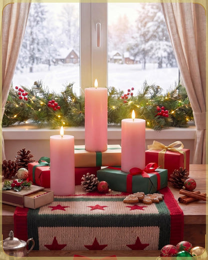 VIHOSE 12 Pack White Flameless Candles Set with Remote and Timer Flickering Flameless Battery Candles Flat Top LED Pillar for Wedding Outdoor Home Festival Decoration(D 3'' H 4'' 5'' 6'')