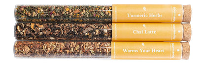 Gourmanity Bedtime Tea Sampler Gift Set, 3 Calming Herbal Blends, 0.74 oz