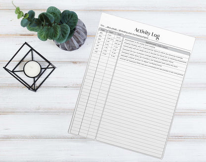 Better Office Products Activity Log Notepad, 8.5" x 11", Planning Note Pad, 50 Sheets, Daily Time Tracking Productivity Checklist Organizer