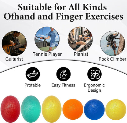 Stress Balls for Adult, Resistance Levels Hand Exercisers for Strength, Hand Strengthening Devices,Squeeze Balls for Hand Therapy,Exercise Squeeze Squishy Wrist Ball, Grip Strength Trainer