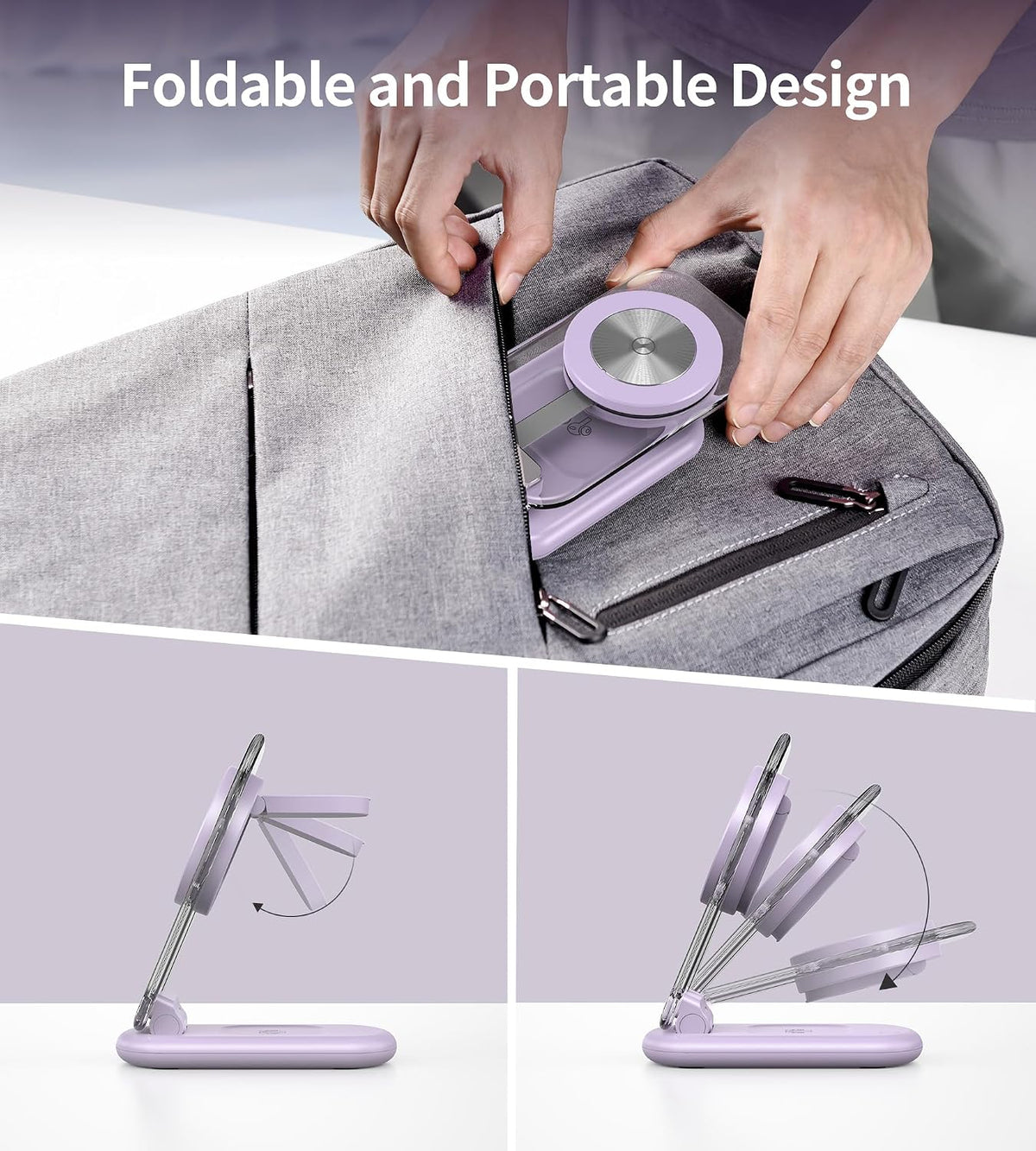 Mukiya 3 in 1 Magnetic Wireless Charging Station for Apple Devices