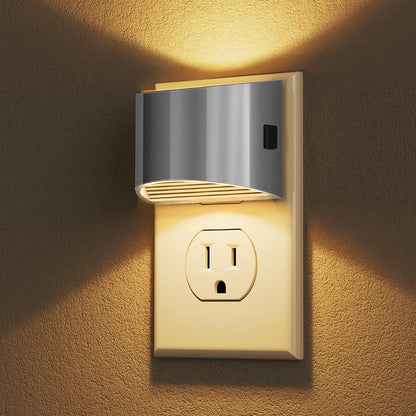 DORESshop LED Night Light[2 Pack], Night Lights Plug into Wall, 3 Level Brightness Adjustable Plug in Night Light, Dusk to Dawn Sensor, Nightlights for Adults, Bedroom, Bathroom, Hallway, Amber
