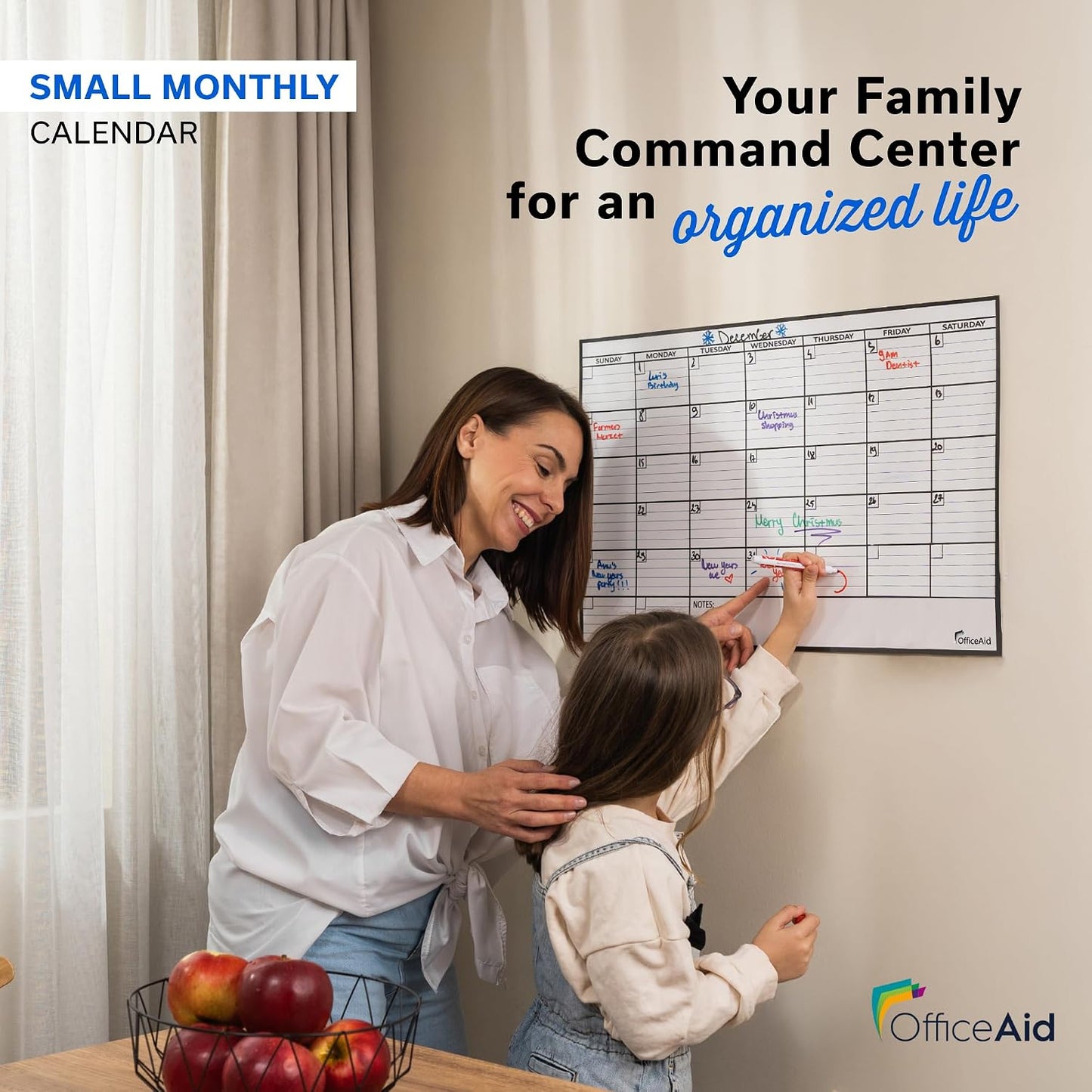 Large Dry Erase Calendar for Wall 36x48, Big Classroom Giant Month, Undated Reusable Family Monthly, Rolled Whiteboard White Board, Calendar Dry Erase Planner for Wall Erasable Large Office 48x36