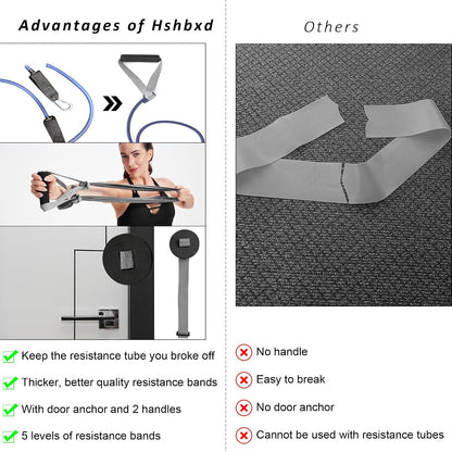 Resistance Bands for Physical Therapy, Bands for Working Out, Latex Free Elastic and Exercise Bands Set for Stretching, Suitable for Rehab, Yoga, Pilates, Gym, Home Exercise