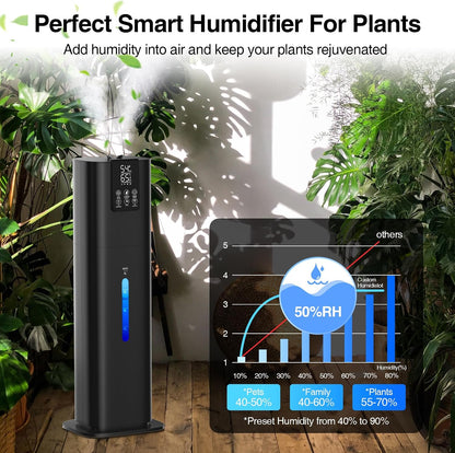 8L/2.1 Gal Smart Humidifier Large Room, Top Fill Cool Mist Humidifiers for Bedroom with App & Remote Control, Night Light, 24H Timer, Aroma Box & 360° Nozzles, Humidifier for Home, Office & Plants
