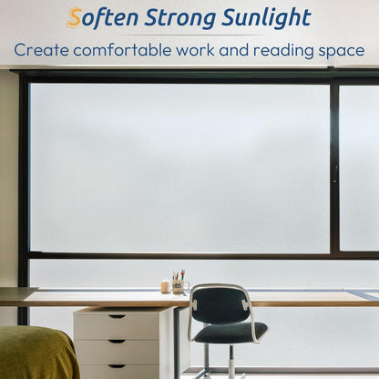 rabbitgoo Blackout Window Film Room Darkening Light Blocking 17.5" x 78.7" | Removable Static Cling without Glue, Tint & Privacy Film for Window Inside, Day & Night Sleep for Home Garage Bedroom House