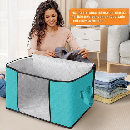 Fab totes Storage Bags for Clothes Blanket Storage Bins with Lids
