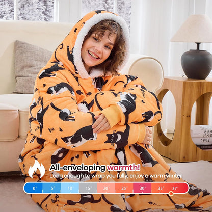 yescool Wearable Blanket Hoodie as Christmas Birthday Gifts for Women Mom - Colors B