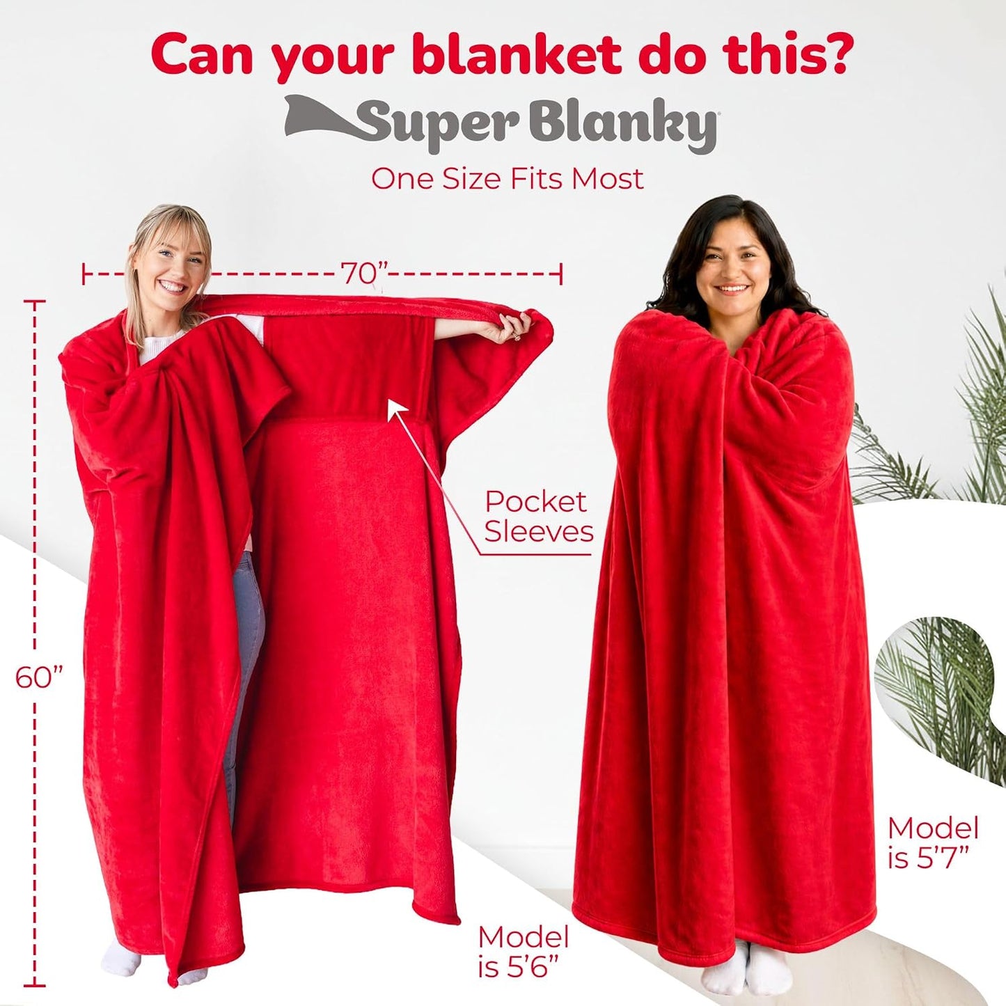 Super Blanky Wearable Blankets for Women & Men, Graduation Day Gift for Her, Cozy Gifts for Women, Wife Birthday Gifts Ideas