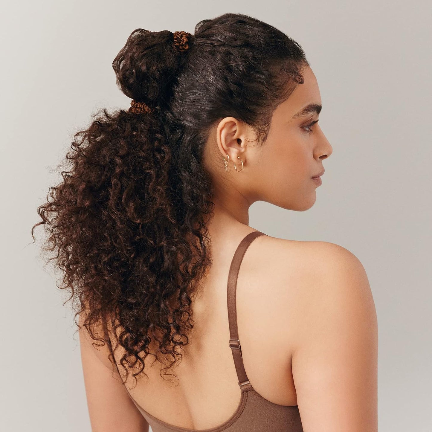 Slip Silk Hair Ties — Skinny Silk Black Scrunchies, No Damage, No Crease, Anti-Breakage |100% Mulberry Silk | All Hair Types | Made with Proprietary Slipsilk™ | Set of 4