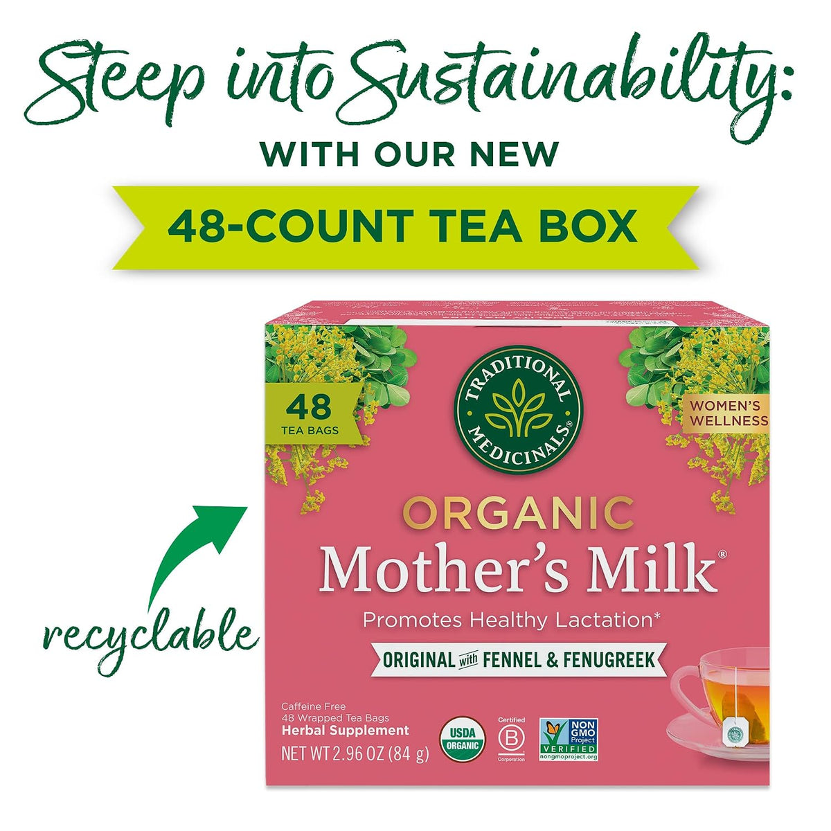 Traditional Medicinals Organic Mother's Milk, 48 Tea Bags