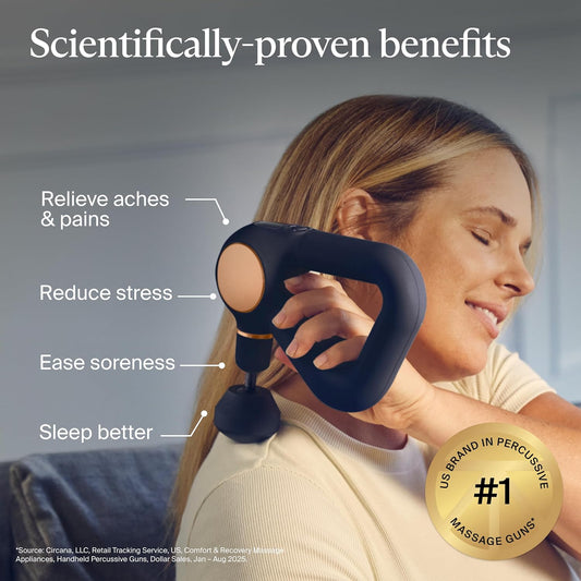 TheraGun Sense (1st Generation) by Therabody - Deep Tissue Massage Gun with Preloaded Routines for Stress Relief, Pain Relief & Muscle Soreness in Neck, Back, Leg, Knee, and Shoulder (Black)