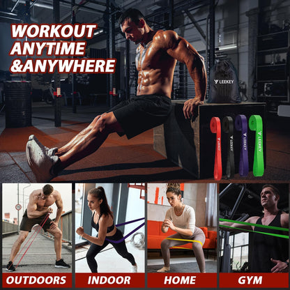 Resistance Bands for Pull Up Assist, Stretch Bands & Exercise Workout Set