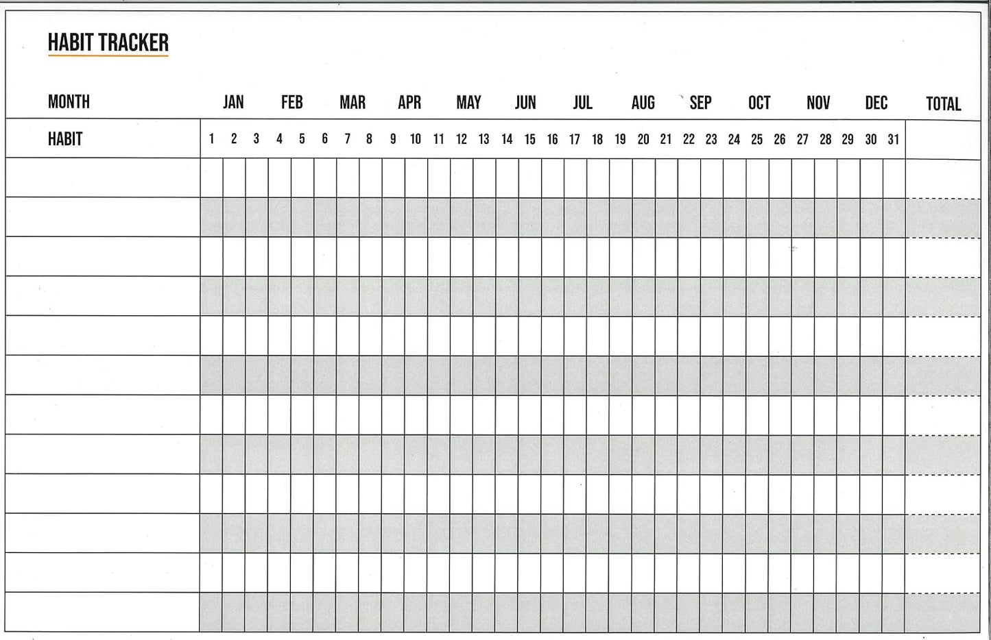 Dry Erase Calendar Double-Sided Monthly Planner Habit Tracker Journal
