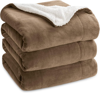 Bedsure GentleSoft Sherpa Fleece Throw Blanket for Couch, Non-Heated, Thick & Warm Cozy Blanket for Winter, Soft Fuzzy Plush Throw Gifts for Women and Men, Grey, 50x60 Inches