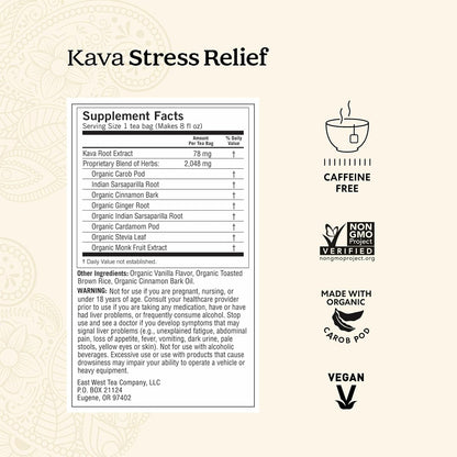 Yogi Kava Stress Relief Organic Tea, 16 Tea Bags (6 Pack)