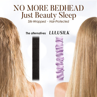 LULUSILK Mulberry Silk Sleep Eye Mask & Blindfold with Elastic Strap/Headband, Soft Eye Cover Eyeshade for Night Sleeping, Travel, Nap(Pink)