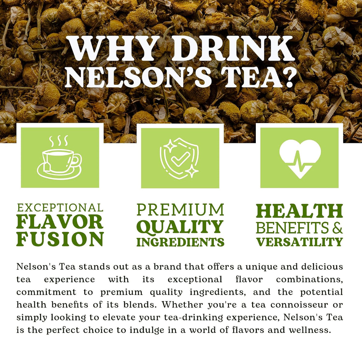 Nelson's Tea Chamomile Honey Vanilla Herbal Loose Leaf Tea, 1.1 oz