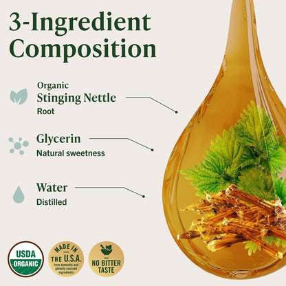 HERBAMAMA USDA Organic Stinging Nettle Root - Urinary Tract Support - 4 oz