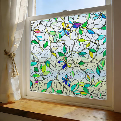 Frosted Glass Window Film, Decorative Sun Heat Blocking,Anti UV Save Energy