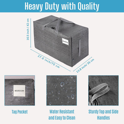 VENO Clear Extra Large Moving Bags & Storage Totes, Heavy Duty Organizer with Reinforced Handles & Strong Zippers for Clothes, College Dorm Essentials, Moving Supplies