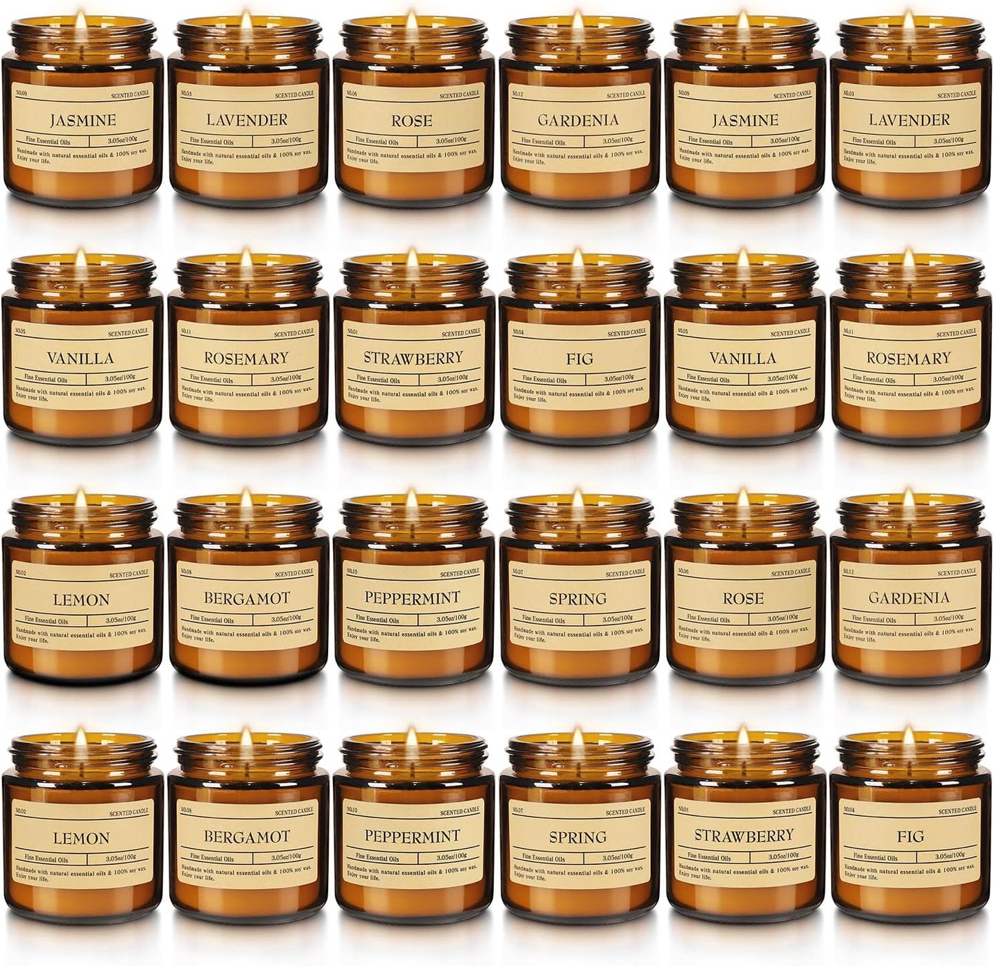 36 Pack Scented Candles Set for Home, Relaxing Stress Relief, Aromatherapy - Natural Soy Wax and Fragrance - Gifts for Women, Mom, Best Friend, Wife, Birthday