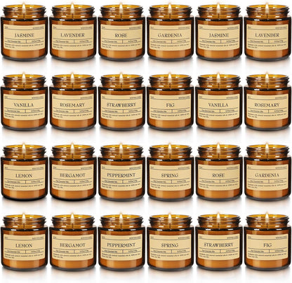 36 Pack Scented Candles Set for Home, Relaxing Stress Relief, Aromatherapy - Natural Soy Wax and Fragrance - Gifts for Women, Mom, Best Friend, Wife, Birthday