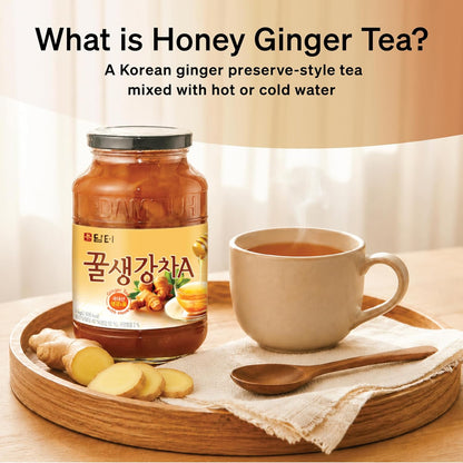 Damtuh Korean Honey Ginger Tea, Ginger Preserve, 2.2 lb Glass Jar