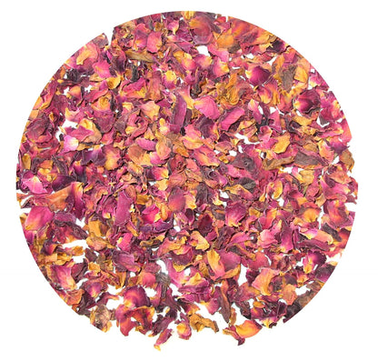 Greenhilltea Rose Petals Dried Flowers in Resealable Pouch, Edible Flowers for Herbal Tea, Rosewater, Baking, Decorating Desserts, 1 OZ bag