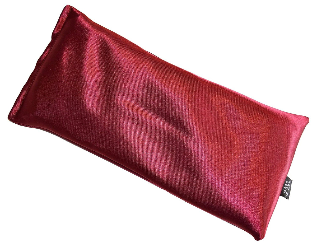 Lavender Eye Pillow | Hot or Cold Weighted Satin Eye Mask Perfect for Sleeping, Yoga, Meditation | Gifts for Women, Birthday, Teachers | Natural Herbal Relaxation | Made in USA (Aqua)