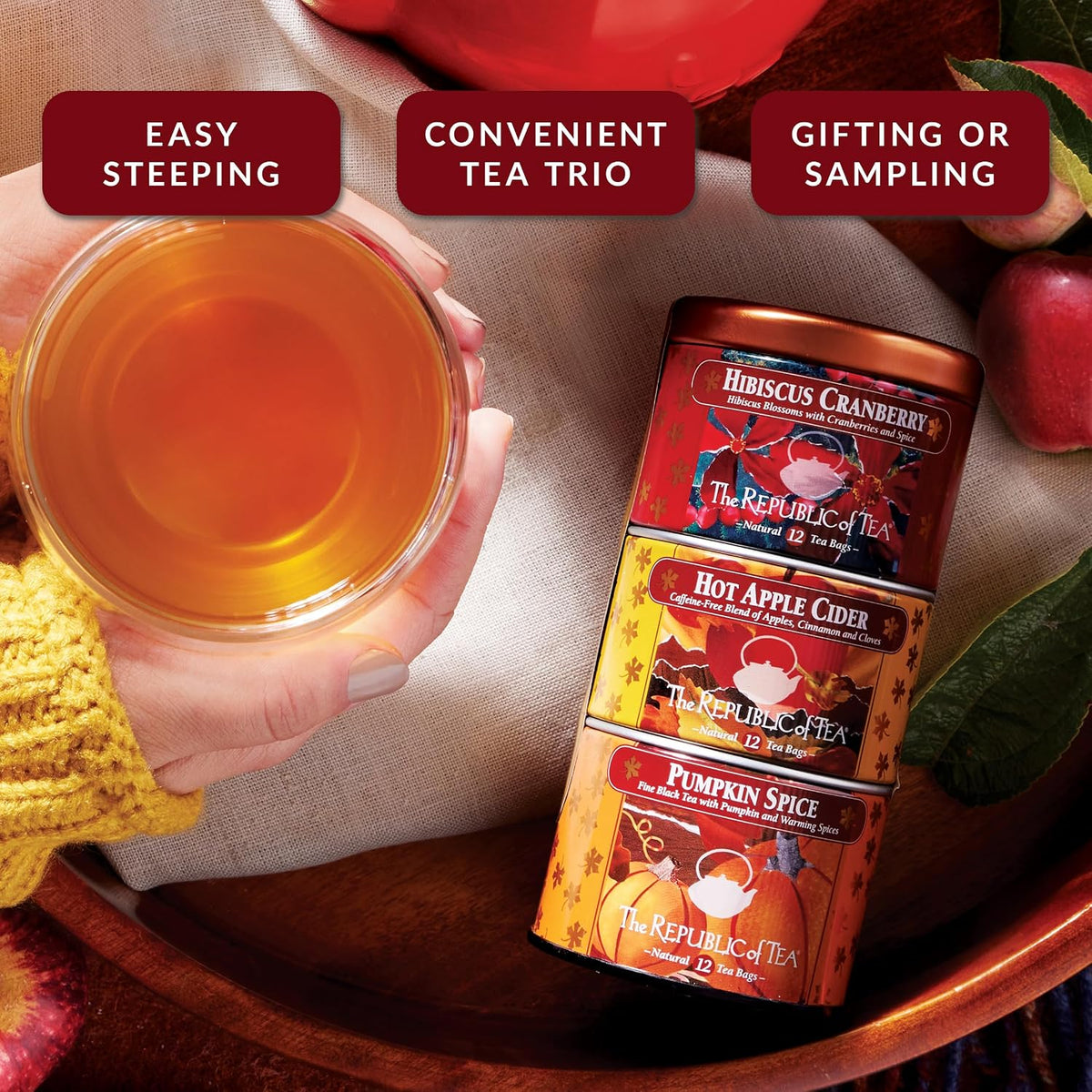 The Republic of Tea Harvest Stackable Tea Sampler