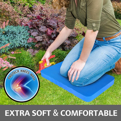 HOOPLE Extra Thick Kneeling Pad, Soft Foam Kneeling Cushion, Waterproof Gardening Knee Pads, Lightweight Knee Mat for Bathing, Workout Supplies, Exercise Yoga, Garden Work Gifts 17.5 x 11x 1 in, Blue