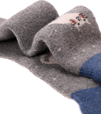 EBMORE Merino Wool Socks for Women Hiking Thermal Warm Winter Thick Boot Cozy Crew Comfy Work Socks for Ladies 5 Pairs
