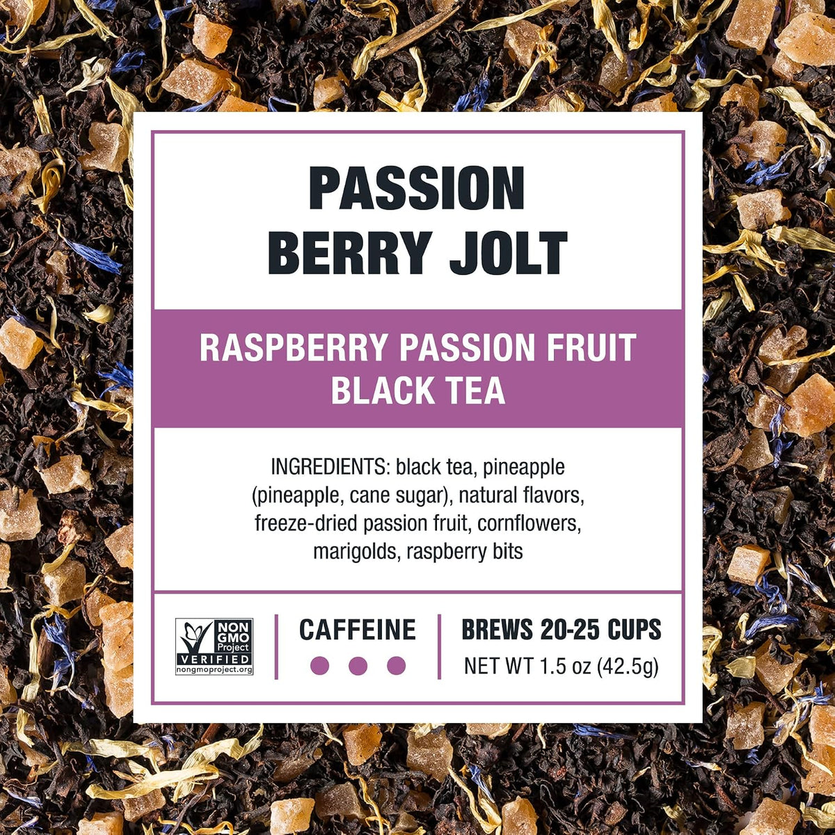 Tiesta Tea Passion Berry Jolt Raspberry Passion Fruit Black Tea 1.5oz