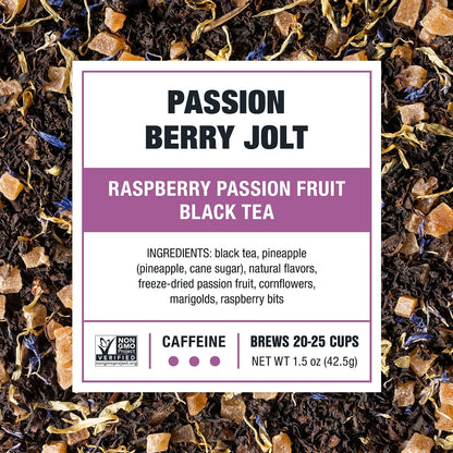 Tiesta Tea Passion Berry Jolt Raspberry Passion Fruit Black Tea 1.5oz