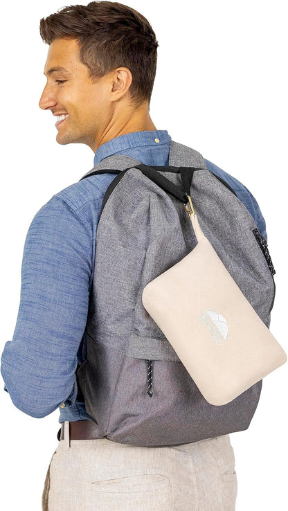 BlueHills Travel Blanket Pillow Compact Lightweight Pocket Size Airplane Traveling Essential Flight Trip Throw in Bag Portable Case Plane Accessory Gray L01
