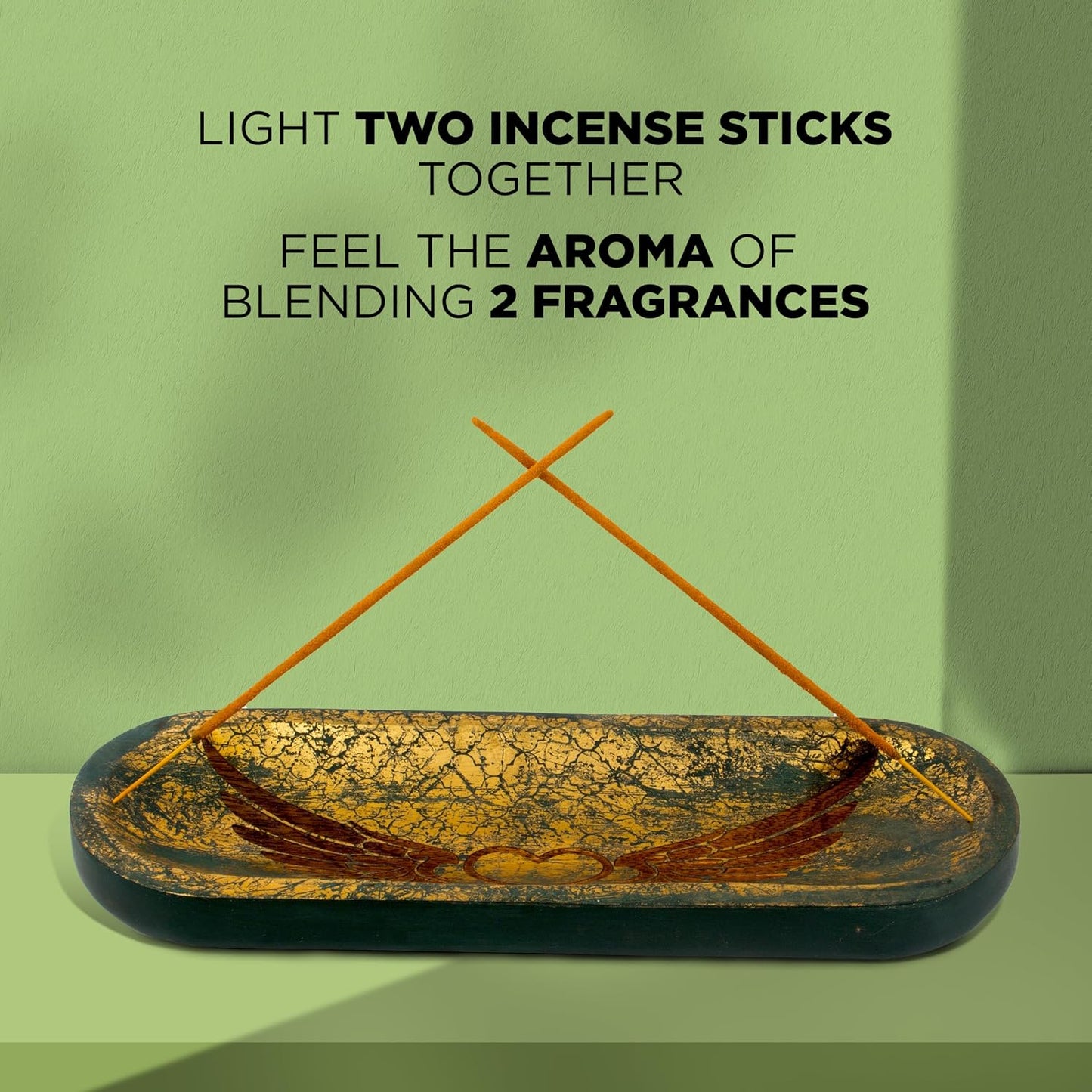 raajsee Wooden Rosewood Incense Holder - Incense Burner - Ash Catcher - Incense Stick Holder - Meditation & Yoga - Great Gift for Any Occasion Size 11x4 inch (Seven Chakra White)