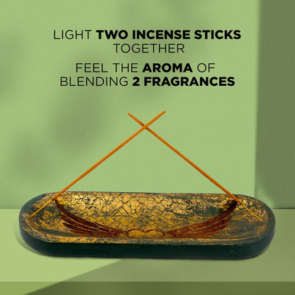 raajsee Wooden Rosewood Incense Holder - Incense Burner - Ash Catcher - Incense Stick Holder - Meditation & Yoga - Great Gift for Any Occasion Size 11x4 inch (Seven Chakra White)