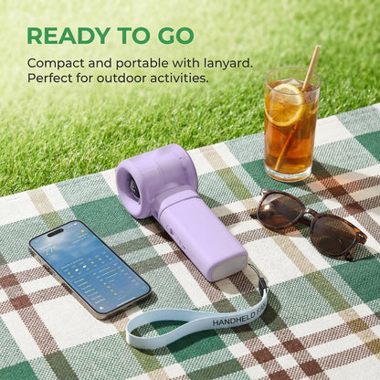 Handheld Turbo Misting Fan with LED Display & Safety Lock