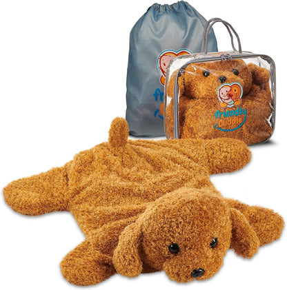 FRIENDLY CUDDLE Weighted Lap Blanket for Kids & Adults – Kids Weighted Blanket – ASD, Sensory Processing Weighted Stuffed Animals Dog Toy – Microwavable Weighted Lap Pad for Kids, 5 Lbs.