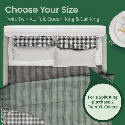 SafeRest Waterproof Queen Size Mattress Protector - Viscose Derived from Bamboo - Fitted with Stretchable Pockets - Machine Washable Viscose Blend Mattress Cover for Bed