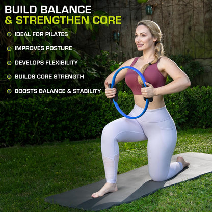The ProsourceFit Resistance Ring enhances Pilates Workouts with Light Resistance to Help Tone and Strengthen Your Entire core and Body