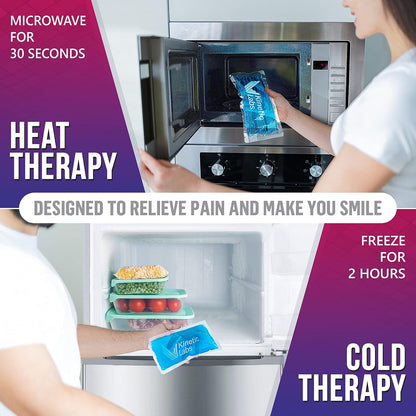 Ice Packs for Injuries Reusable (2 Pack) – Flexible Gel Ice Pack for Knee, Shoulder, Back – Soft Hot & Cold Therapy – Kinetic Labs